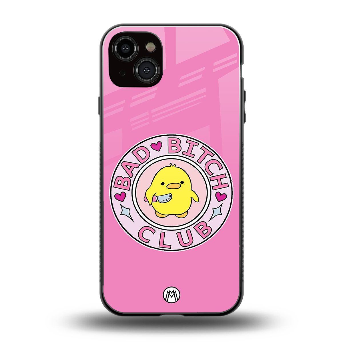bad bitch club back phone cover | glass case for iphone 15 plus