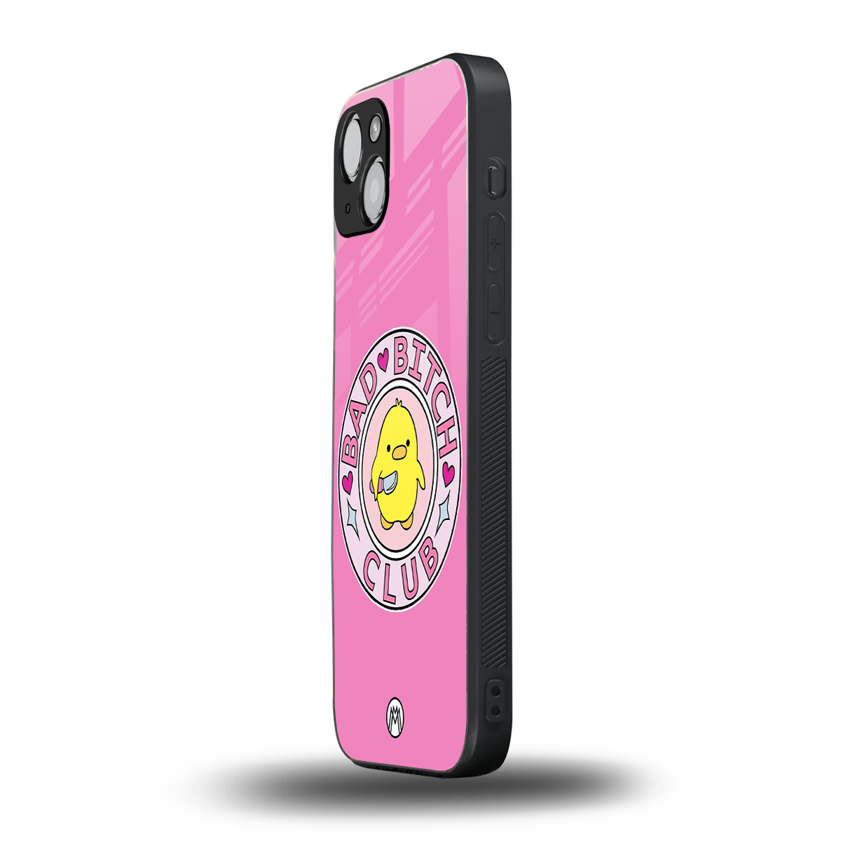bad bitch club back phone cover | glass case for iphone 15 plus