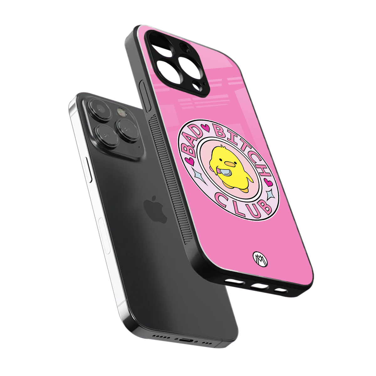 bad bitch club back phone cover | glass case for iphone 15 pro max