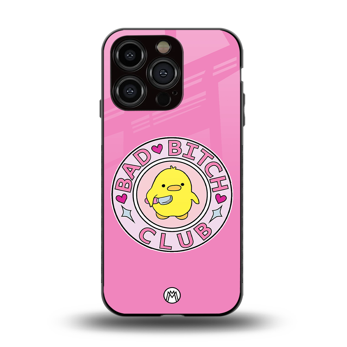 bad bitch club back phone cover | glass case for iphone 15 pro