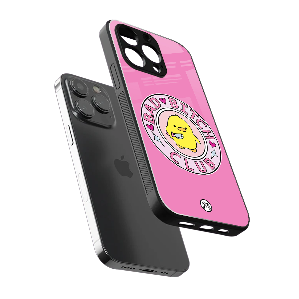 bad bitch club back phone cover | glass case for iphone 16 pro