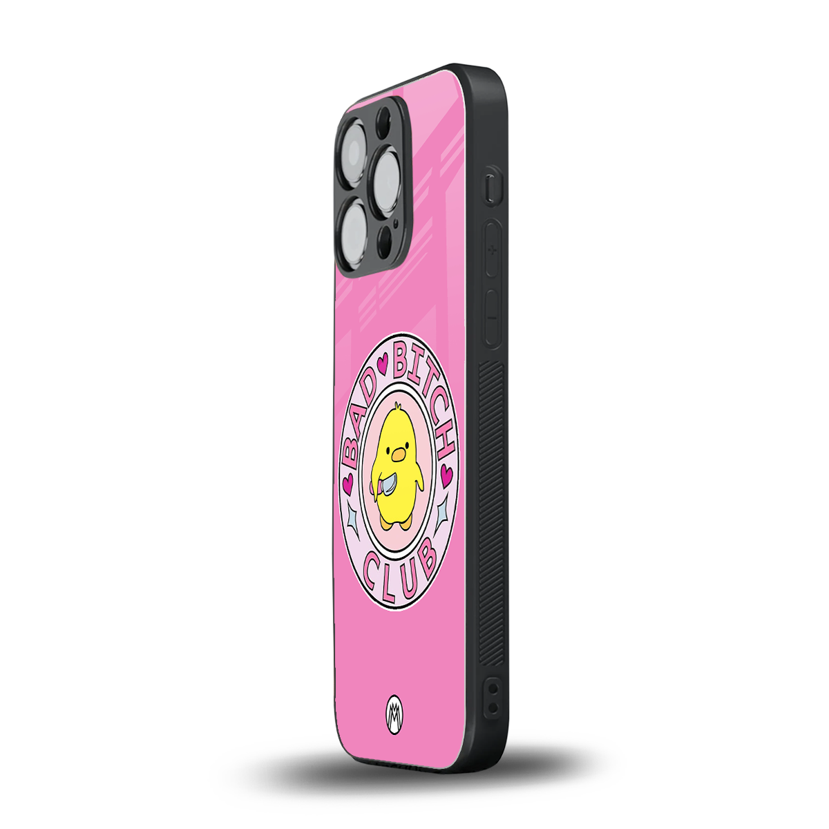 bad bitch club back phone cover | glass case for iphone 16 pro