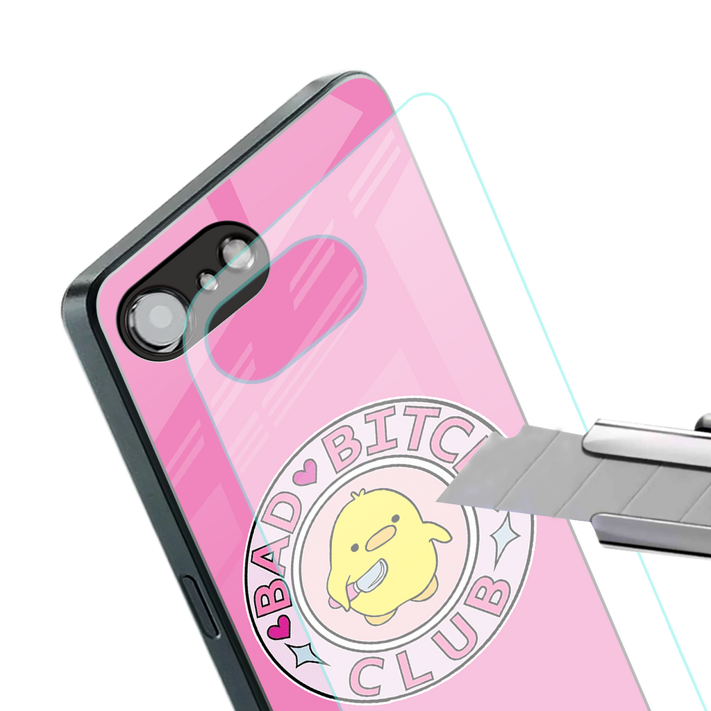 bad bitch club back phone cover | glass case for iphone 16e