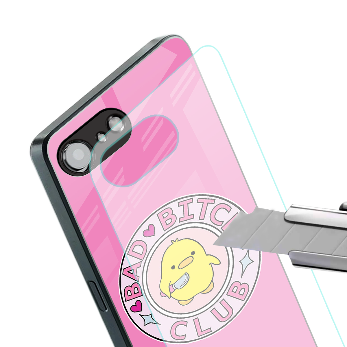 bad bitch club back phone cover | glass case for iphone 16e