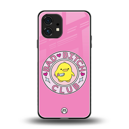 bad bitch club back phone cover | glass case for nothing phone 1