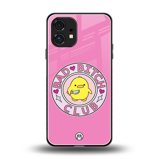 bad bitch club back phone cover | glass case for nothing phone 1