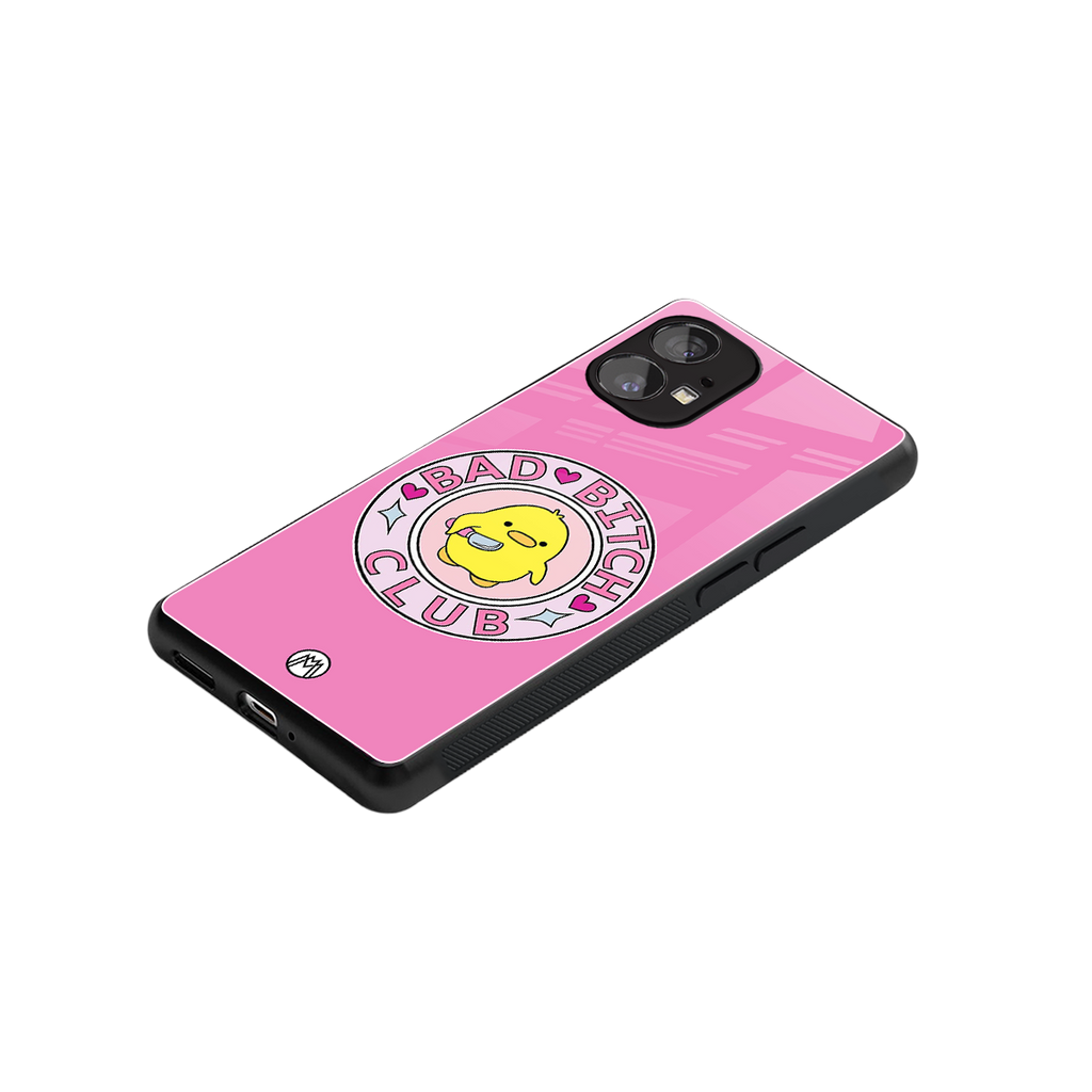 bad bitch club back phone cover | glass case for nothing phone 1