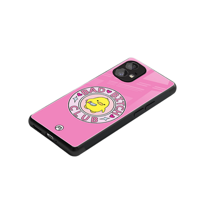bad bitch club back phone cover | glass case for nothing phone 1