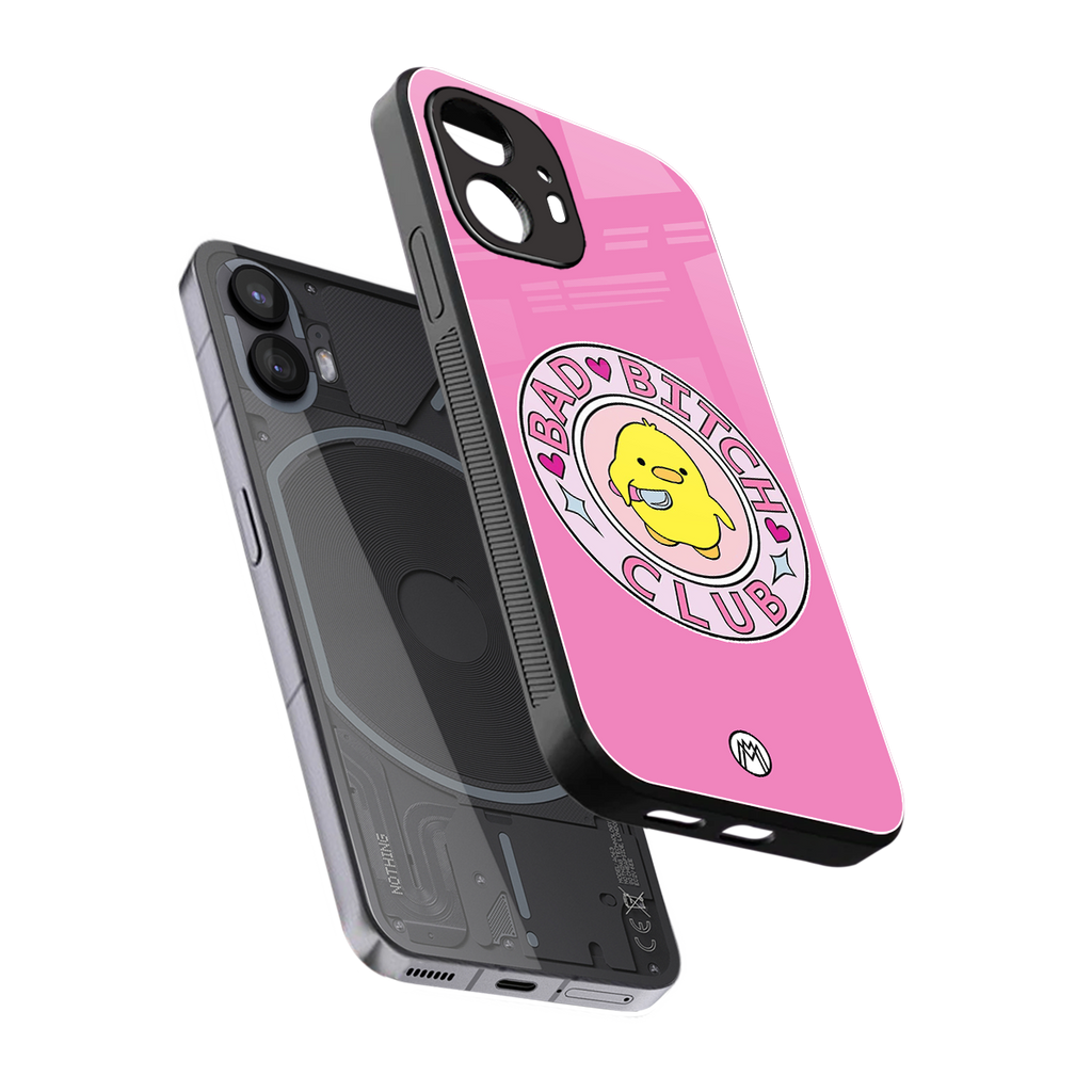 bad bitch club back phone cover | glass case for nothing phone 2