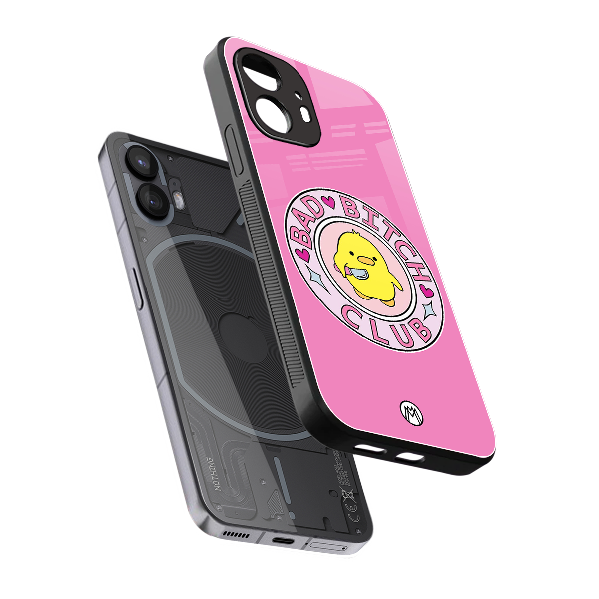 bad bitch club back phone cover | glass case for nothing phone 2