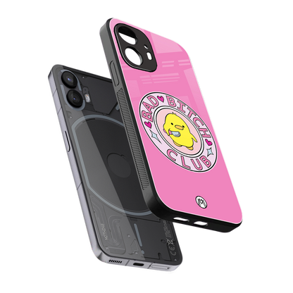 bad bitch club back phone cover | glass case for nothing phone 2