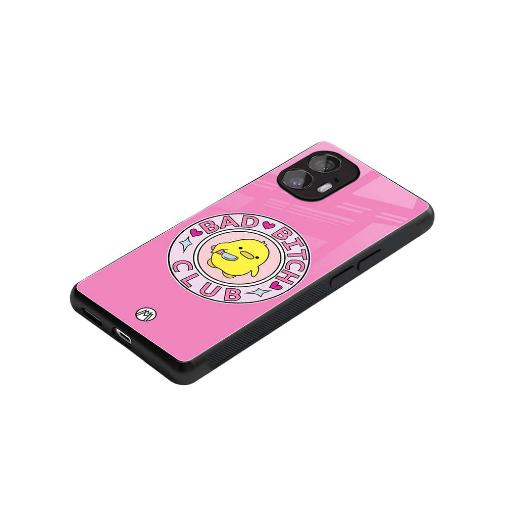 bad bitch club back phone cover | glass case for nothing phone 2