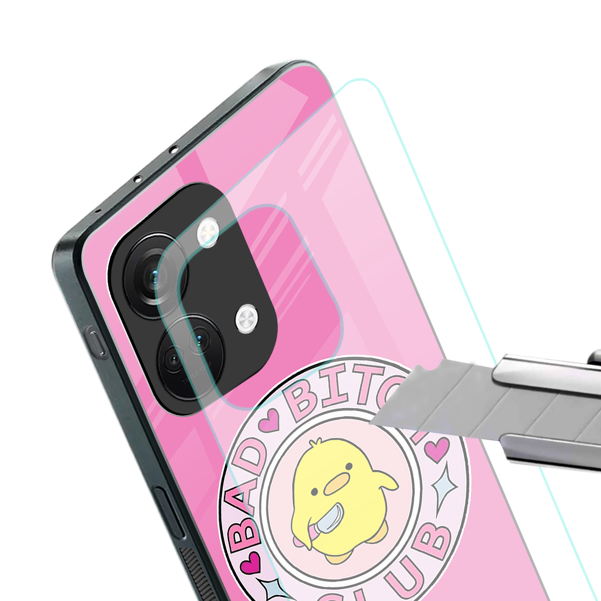 bad bitch club back phone cover | glass case for oneplus nord 3