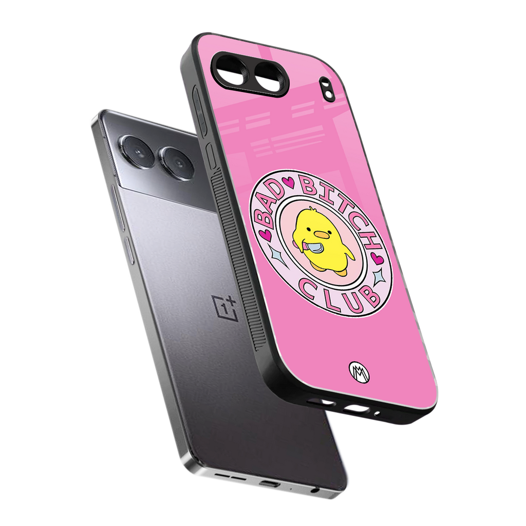 bad bitch club back phone cover | glass case for oneplus nord 4