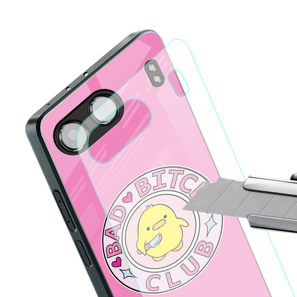 bad bitch club back phone cover | glass case for oneplus nord 4