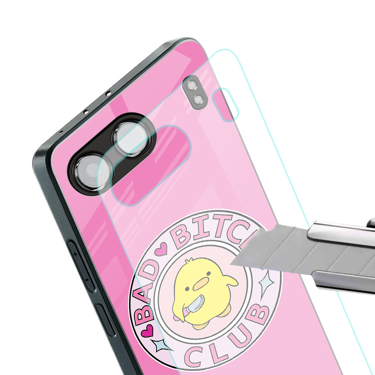 bad bitch club back phone cover | glass case for oneplus nord 4