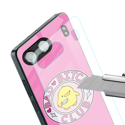 bad bitch club back phone cover | glass case for oneplus nord 4