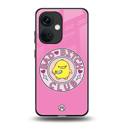 bad bitch club back phone cover | glass case for oneplus nord ce 3
