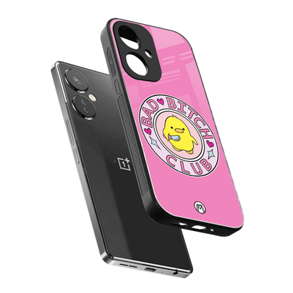 bad bitch club back phone cover | glass case for oneplus nord ce 3