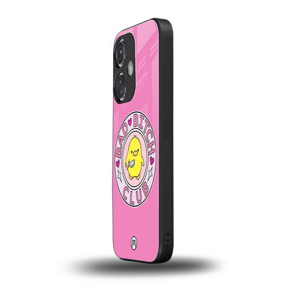 bad bitch club back phone cover | glass case for oneplus nord ce 3