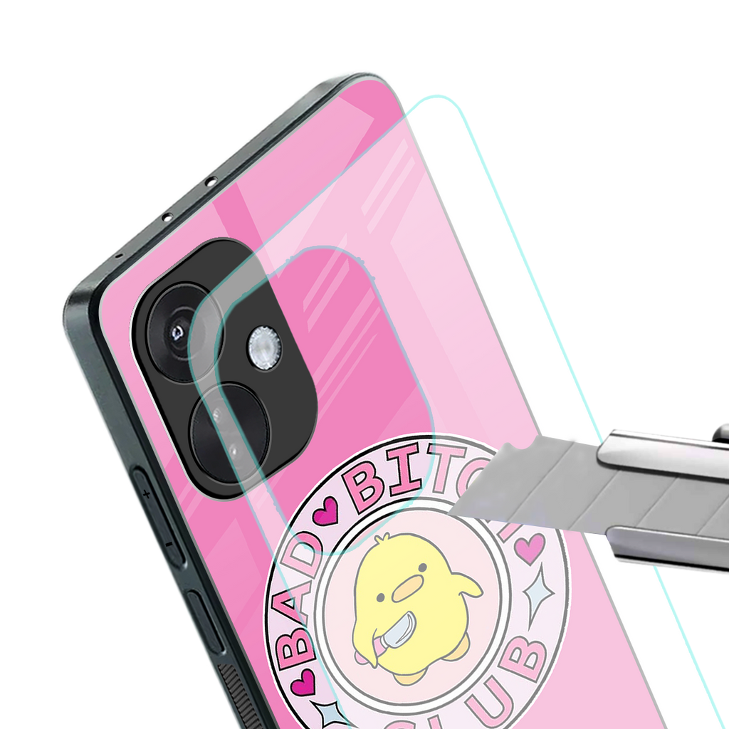 bad bitch club back phone cover | glass case for oneplus nord ce 3