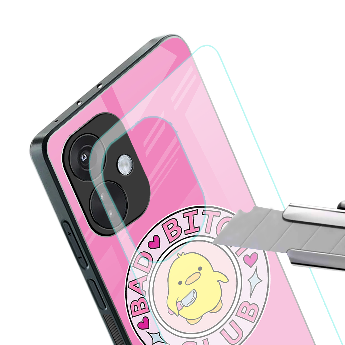 bad bitch club back phone cover | glass case for oneplus nord ce 3