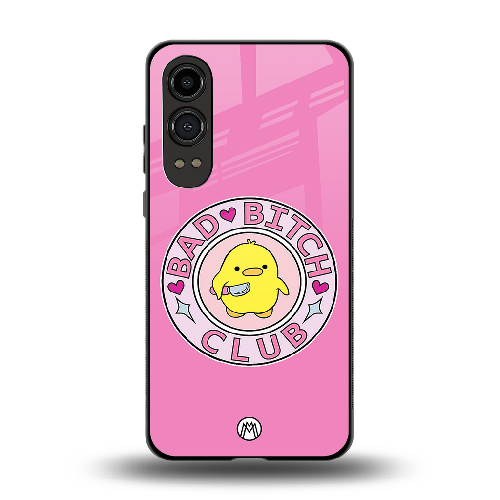 bad bitch club back phone cover | glass case for oneplus nord ce 4 lite