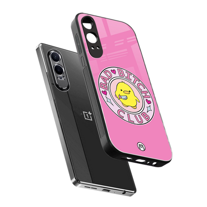 bad bitch club back phone cover | glass case for oneplus nord ce 4 lite