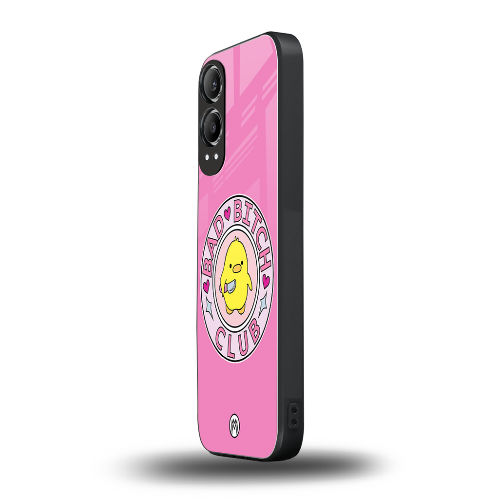 bad bitch club back phone cover | glass case for oneplus nord ce 4 lite