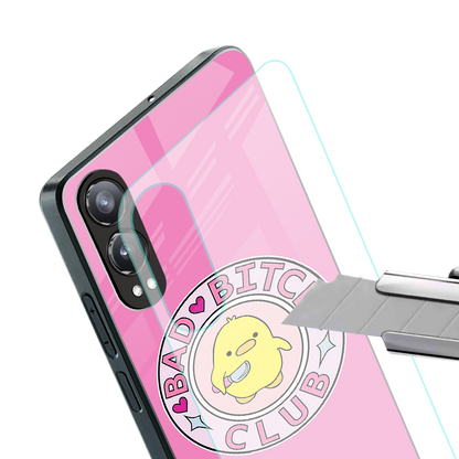 bad bitch club back phone cover | glass case for oneplus nord ce 4 lite
