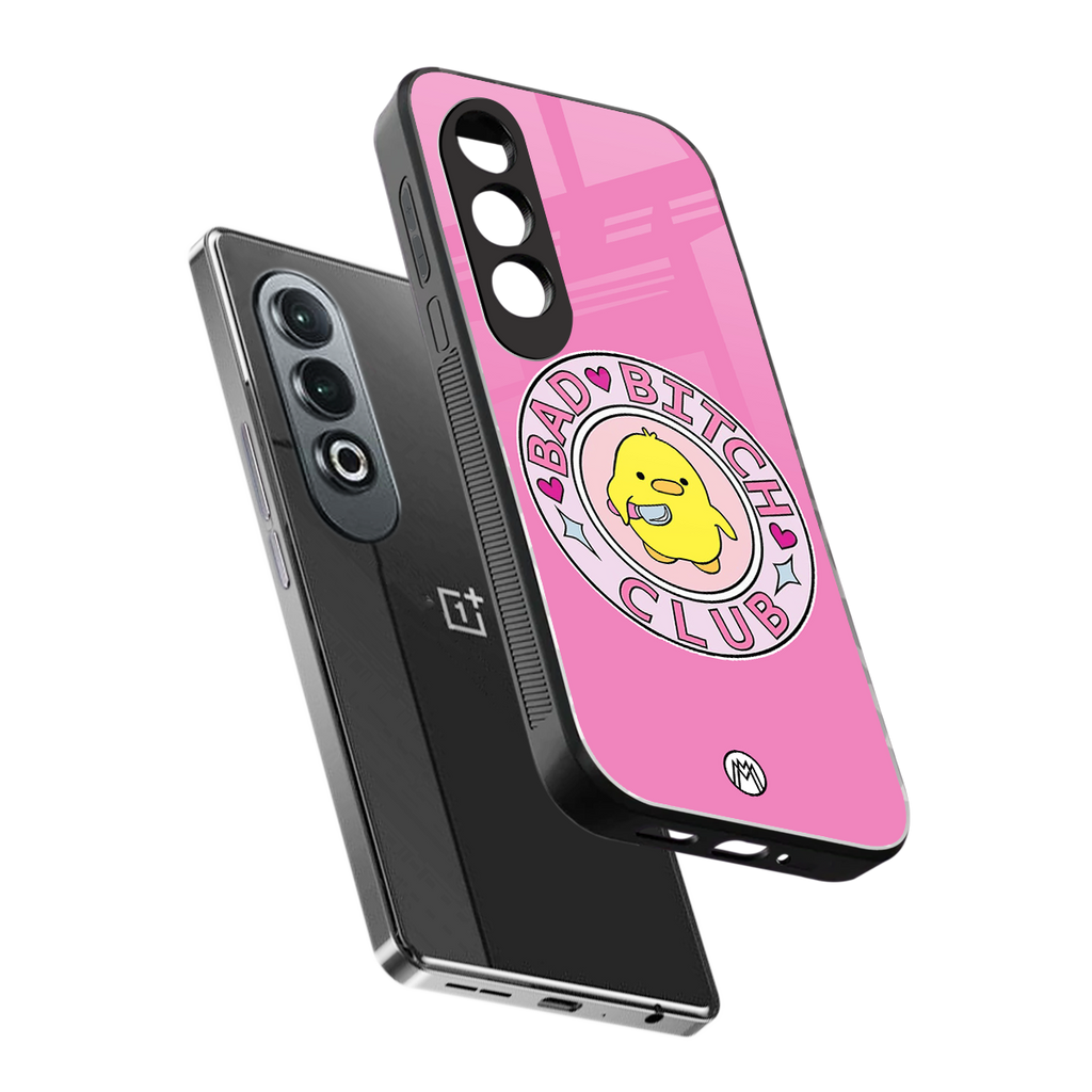 bad bitch club back phone cover | glass case for oneplus nord ce 4
