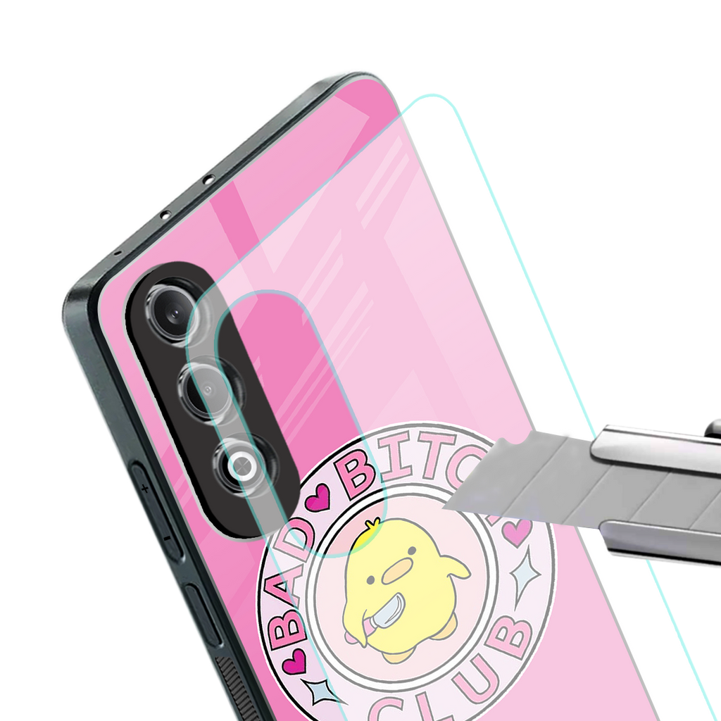 bad bitch club back phone cover | glass case for oneplus nord ce 4