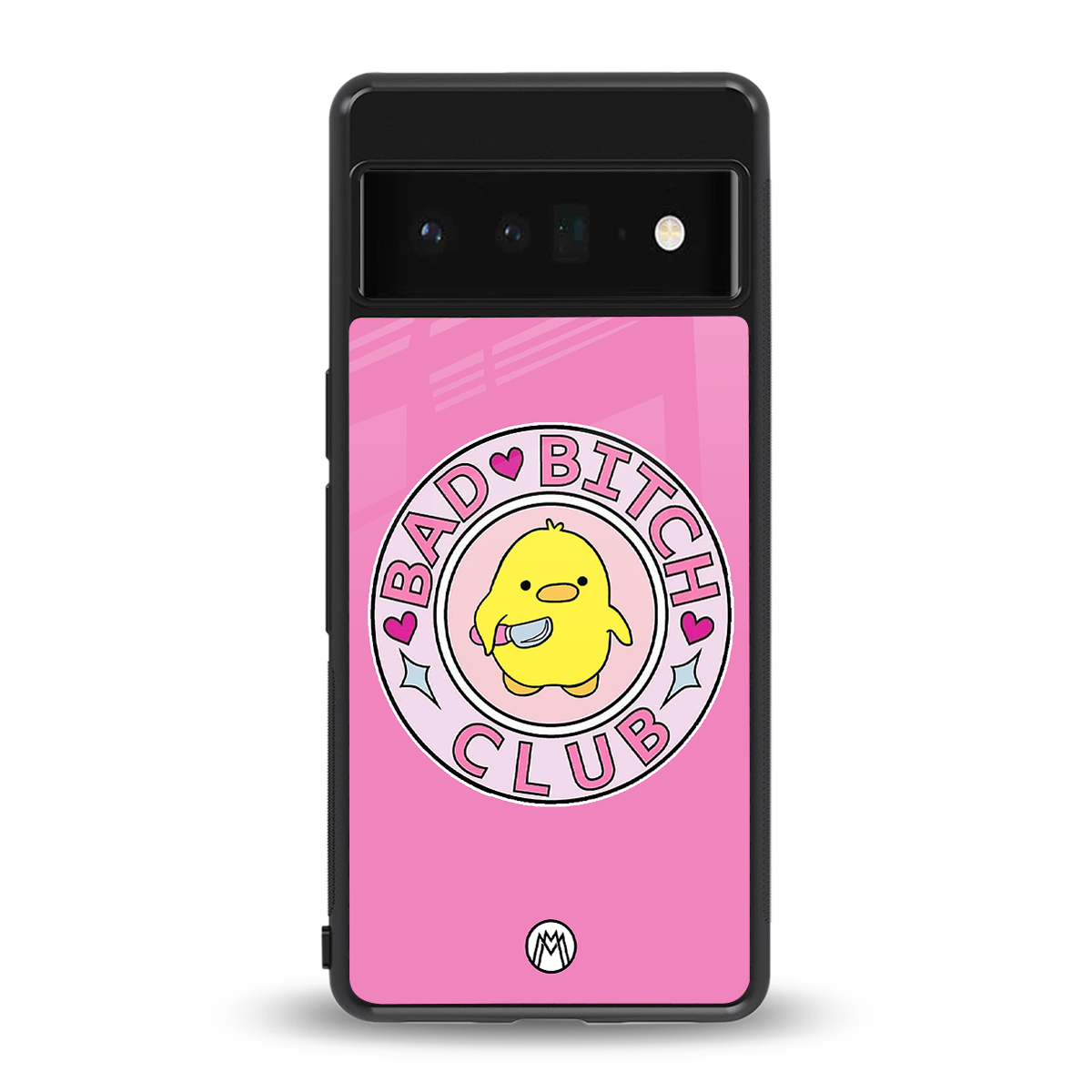 bad bitch club back phone cover | glass case for google pixel 6 pro
