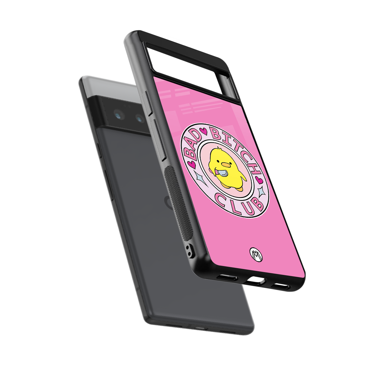 bad bitch club back phone cover | glass case for google pixel 6 pro