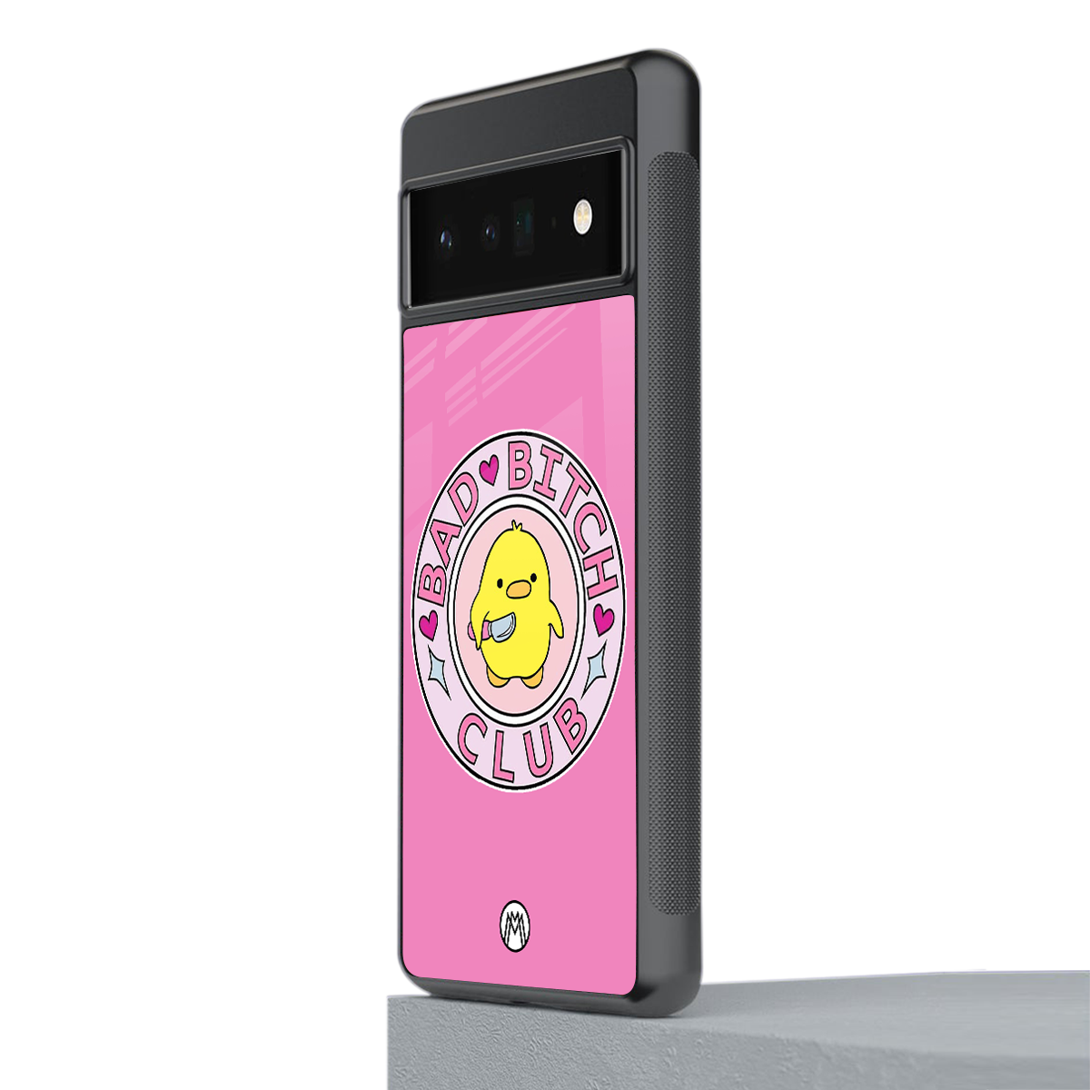 bad bitch club back phone cover | glass case for google pixel 6 pro