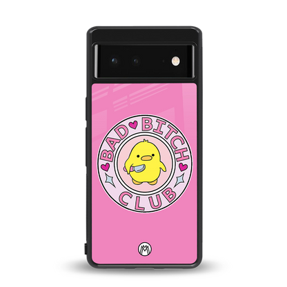 bad bitch club back phone cover | glass case for google pixel 6