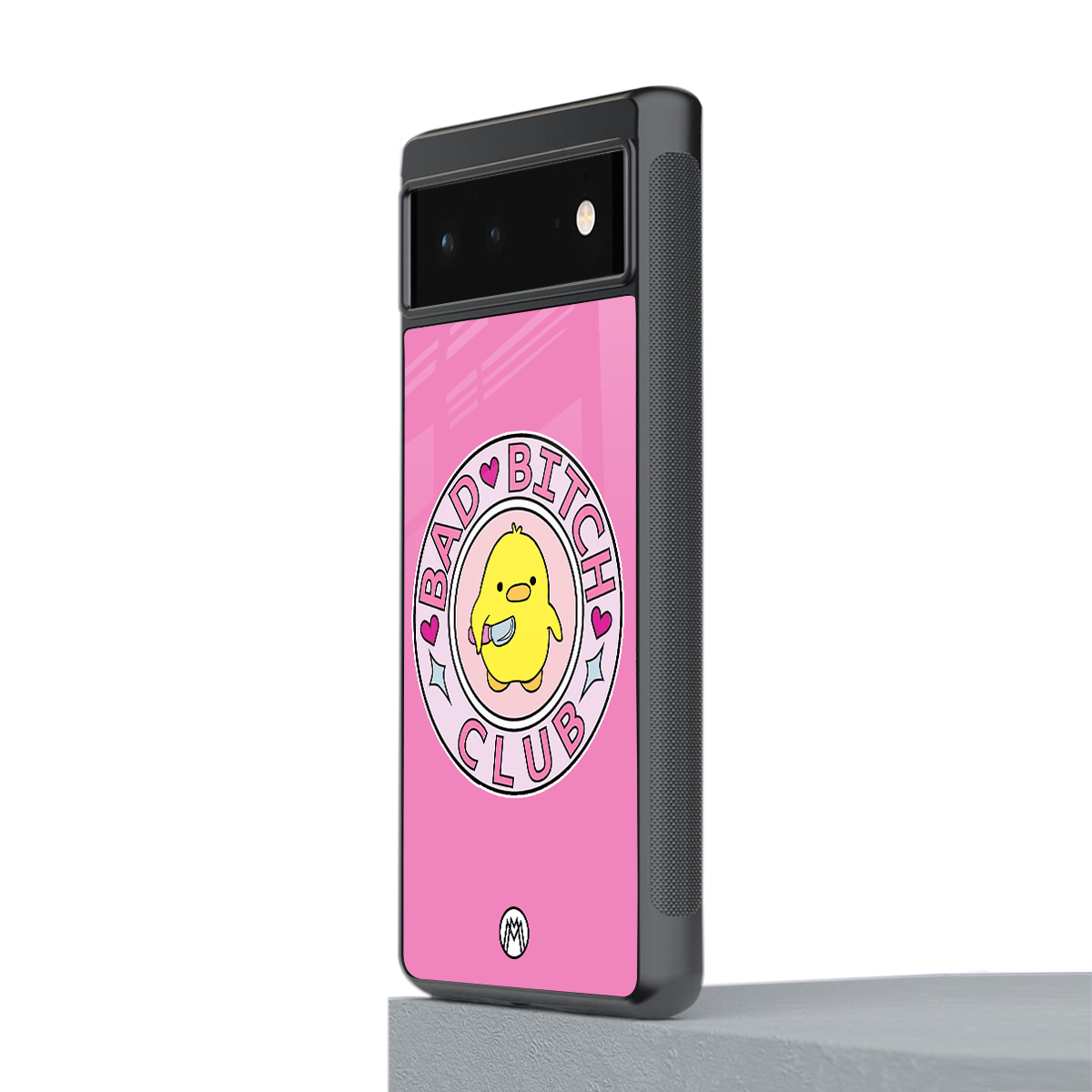 bad bitch club back phone cover | glass case for google pixel 6