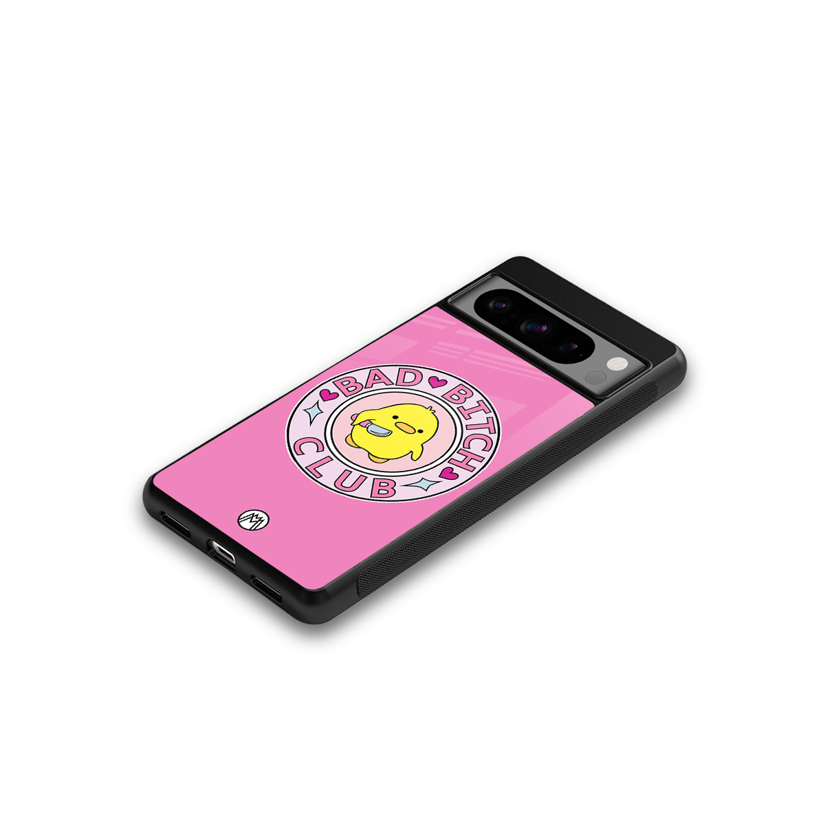 bad bitch club back phone cover | glass case for google pixel 8 pro