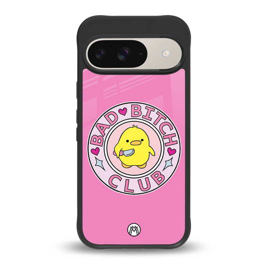 bad bitch club back phone cover | glass case for google pixel 9