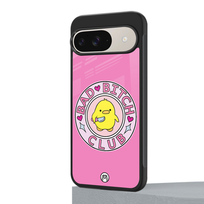 bad bitch club back phone cover | glass case for google pixel 9