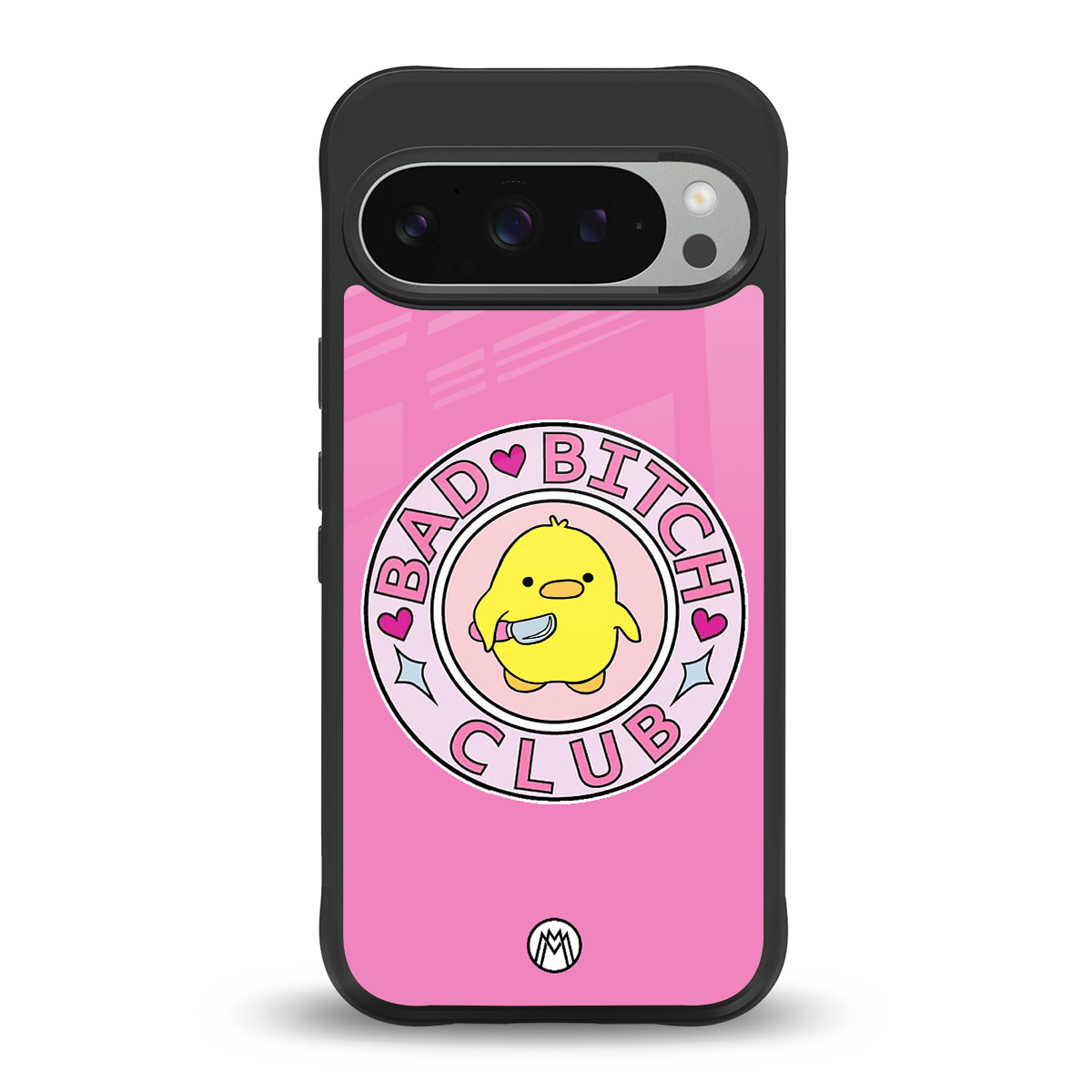 bad bitch club back phone cover | glass case for google pixel 9 pro xl