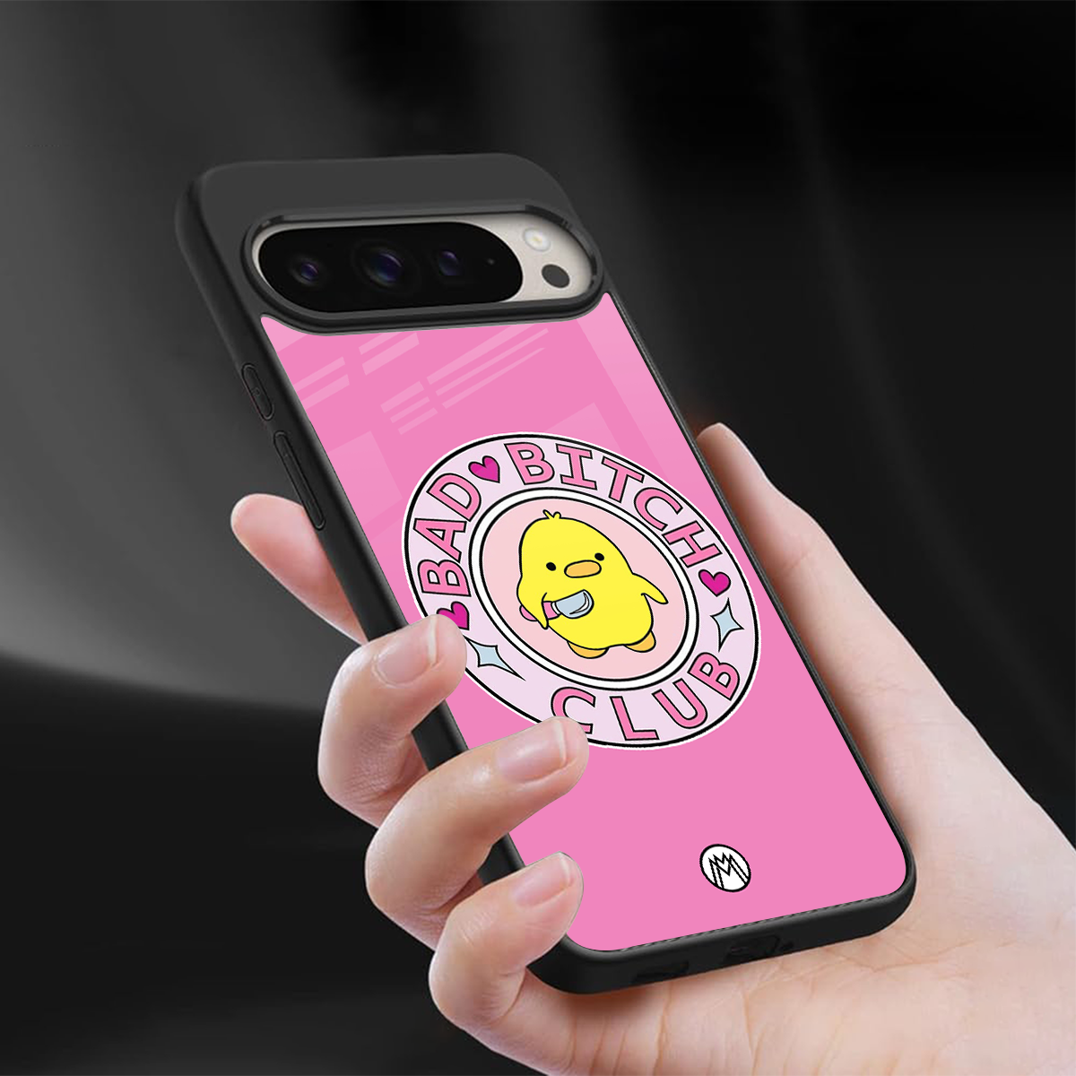 bad bitch club back phone cover | glass case for google pixel 9 pro xl