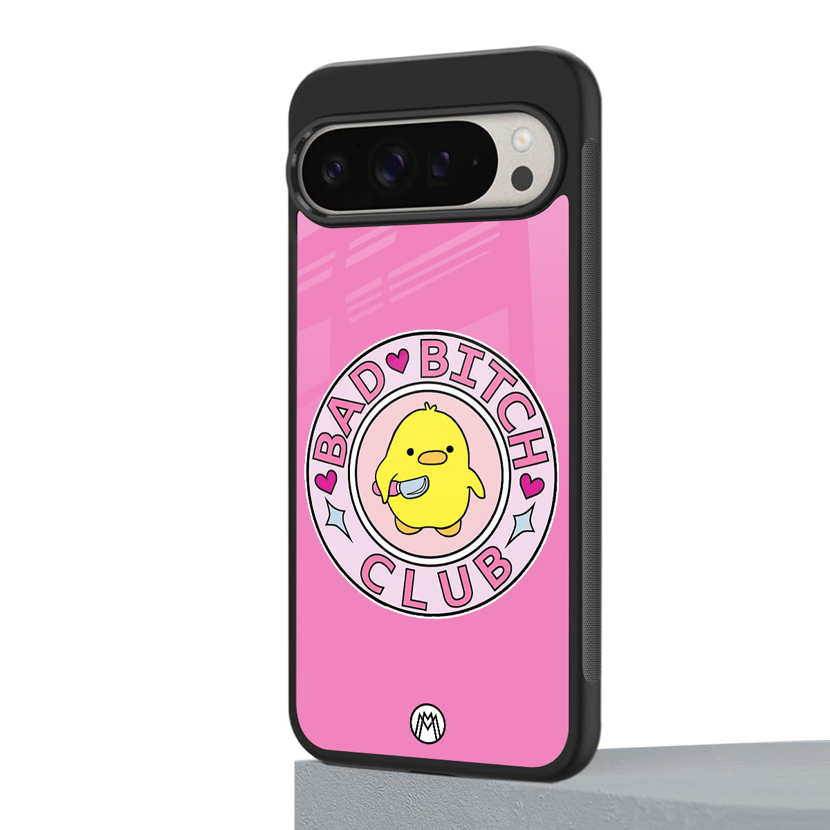 bad bitch club back phone cover | glass case for google pixel 9 pro xl