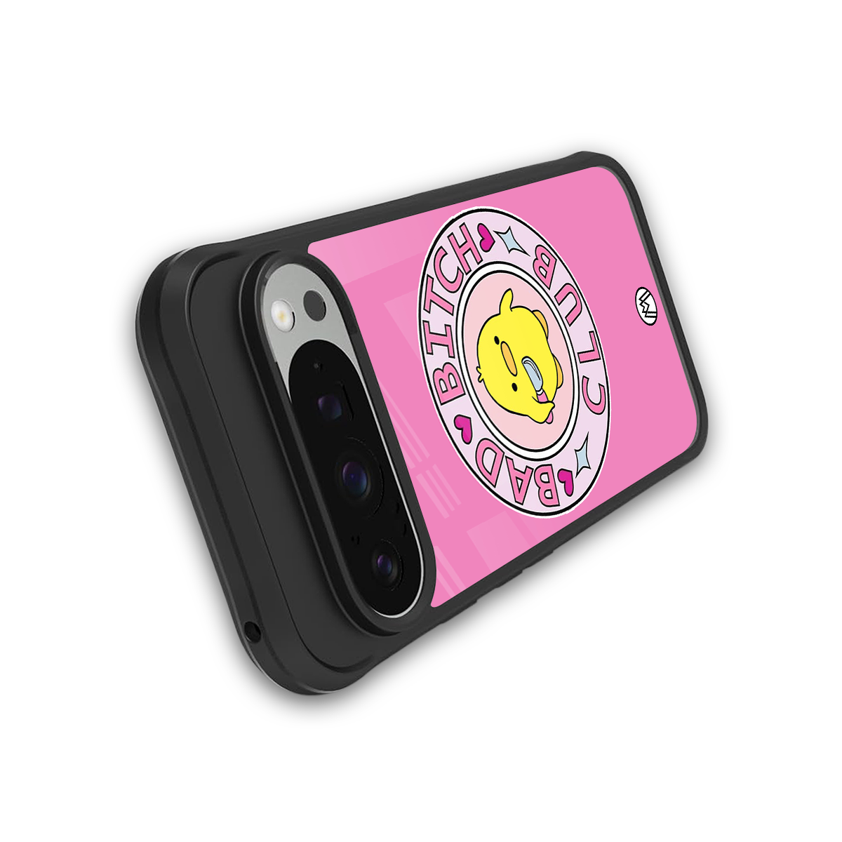 bad bitch club back phone cover | glass case for google pixel 9 pro xl