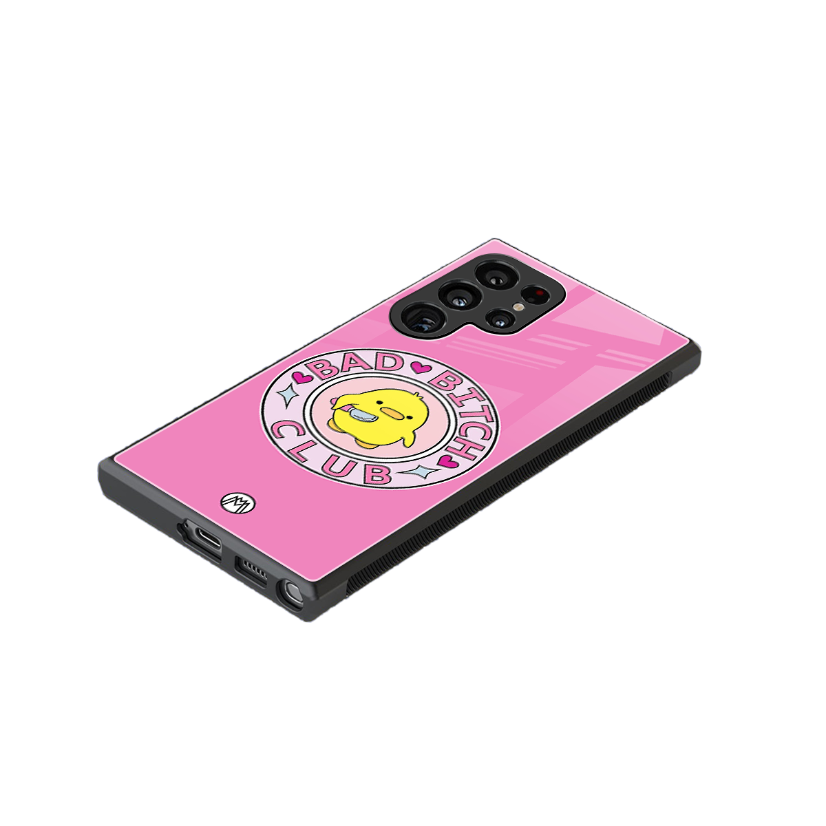 bad bitch club back phone cover | glass case for samsung galaxy s24 ultra