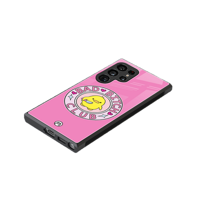 bad bitch club back phone cover | glass case for samsung galaxy s24 ultra