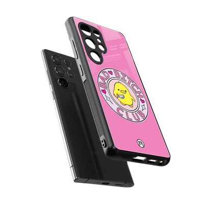 bad bitch club back phone cover | glass case for samsung galaxy s25 ultra