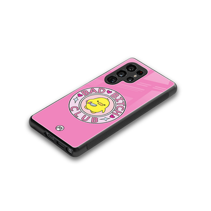 bad bitch club back phone cover | glass case for samsung galaxy s25 ultra