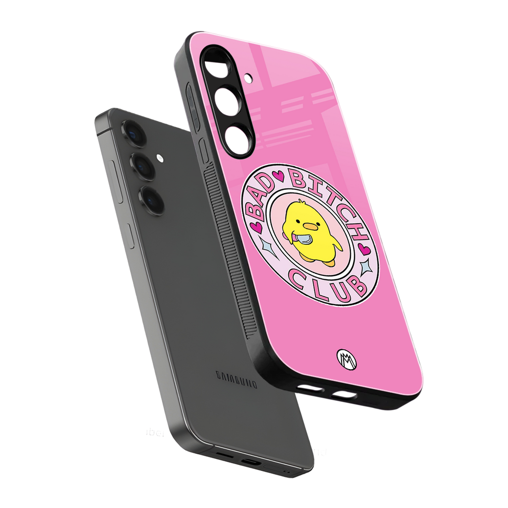 bad bitch club back phone cover | glass case for samsung galaxy s25