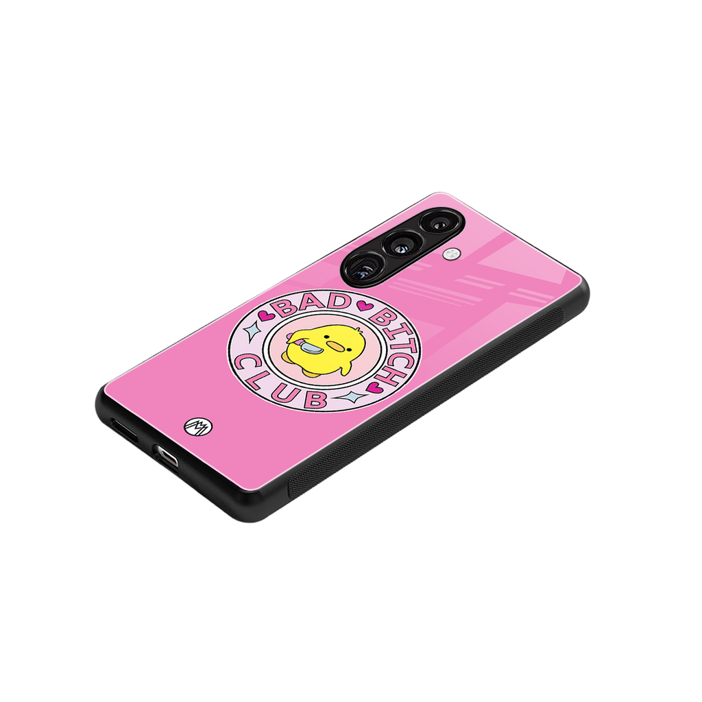 bad bitch club back phone cover | glass case for samsung galaxy s24